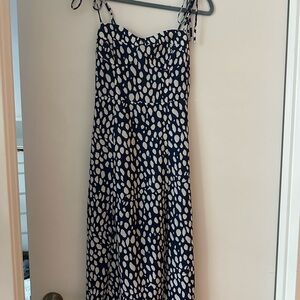 Commense Blue and White Patterned Dress